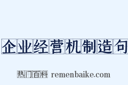 企业经营机制造句是什么意思的图片